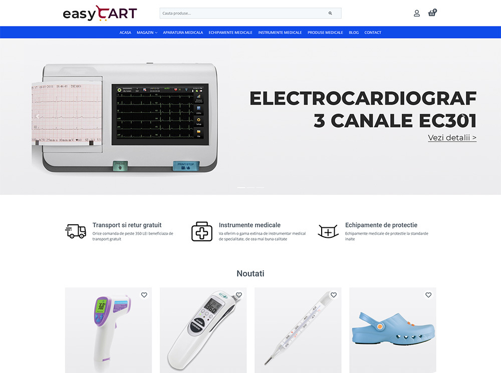 demo creare magazin online produse medicale
